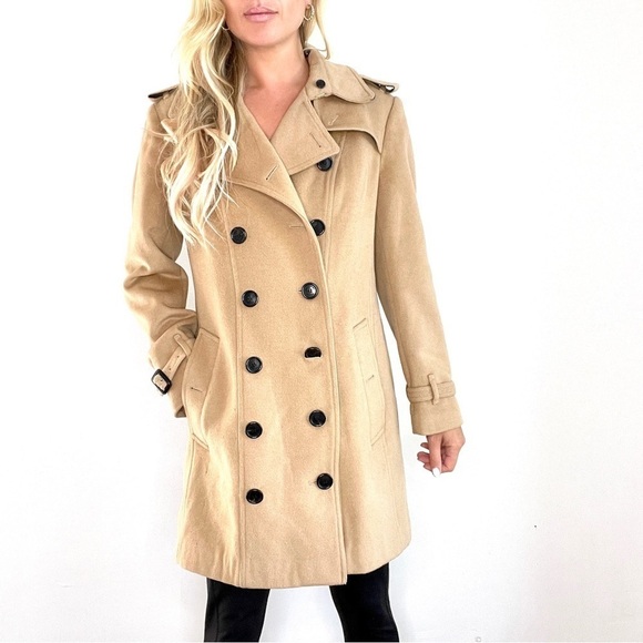 Burberry Buckingham Tan Wool Cashmere Double Breasted Belted Coat - Picture 4 of 16